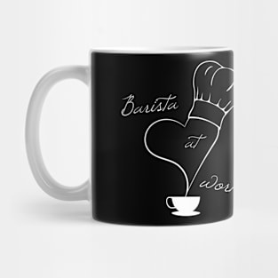 Barista at work, preparing coffee Mug